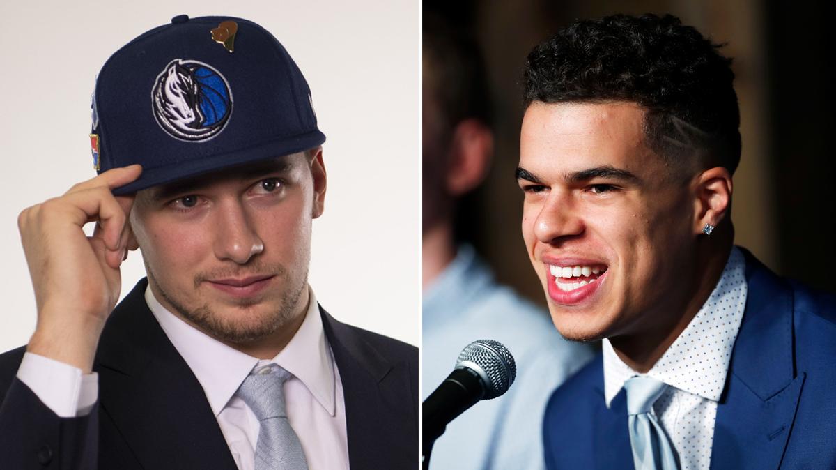 Dallas Mavericks rookie Luka Doncic (left) and Denver Nuggets rookie Michael Porter Jr. (right) are pictured in this composite photo.