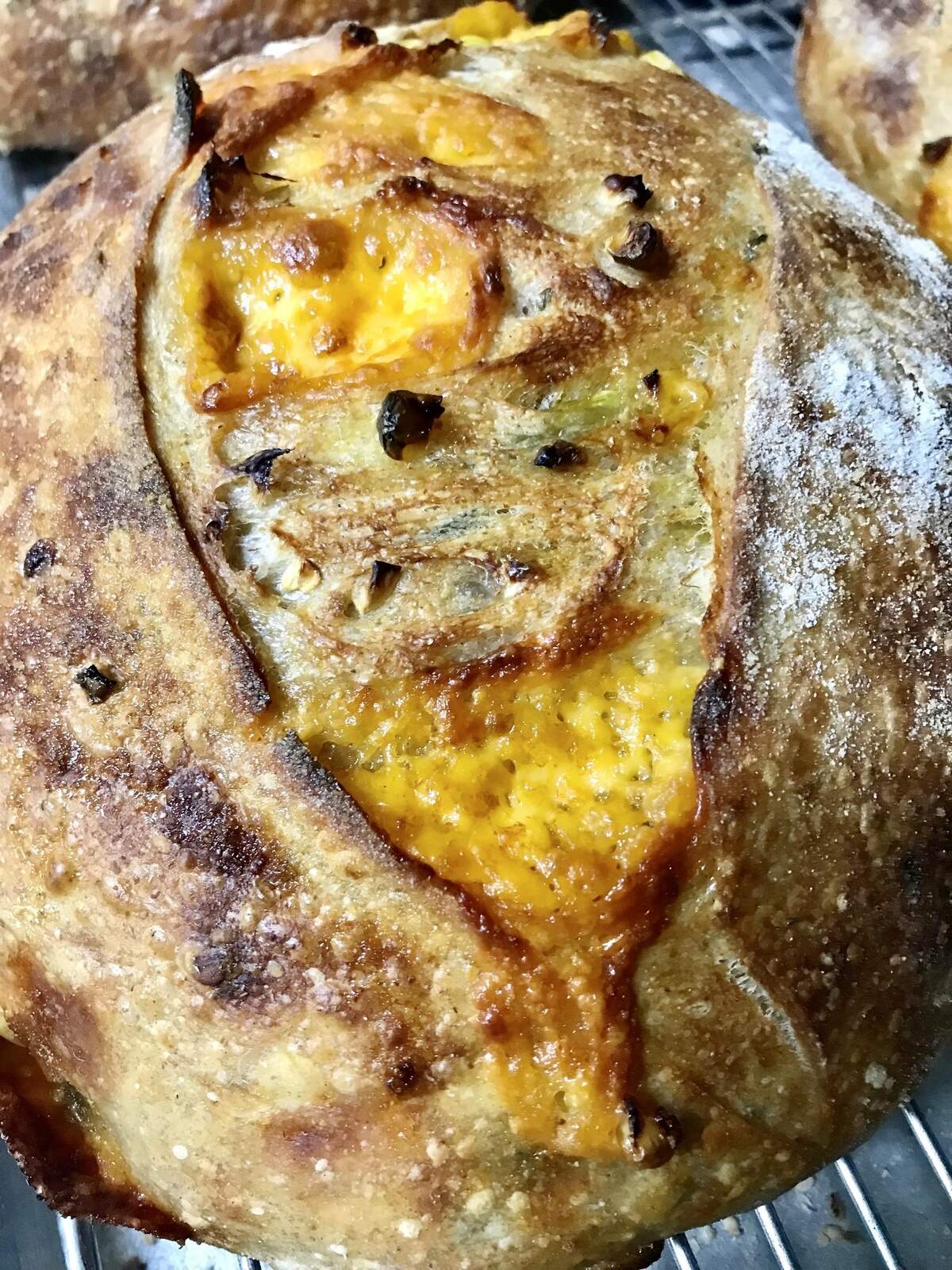 Serrano cheddar sourdough from Icon Bread, sold in local farmers’ markets and a feature at 3rd Street Market.