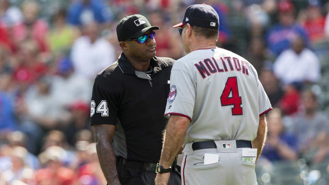 Paul Molitor had reason to complain to plate ump Alan Porter for ejecting Matt Belisle, but Rangers Reaction has reason to complain about Molitor using Chris Gimenez to pitch the eighth.