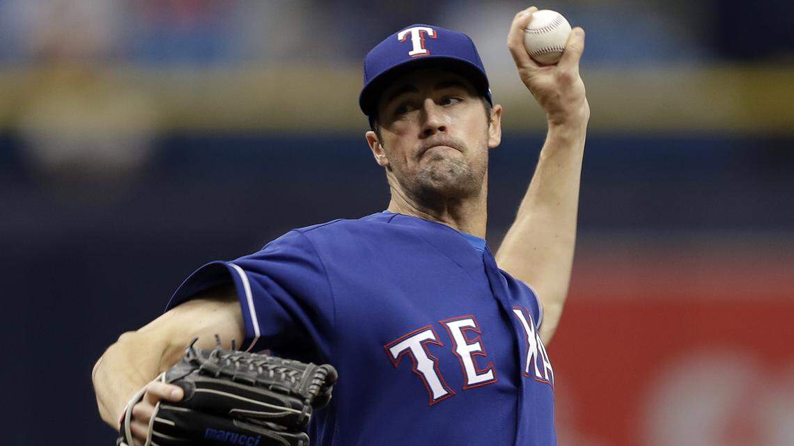 Cole Hamels breezed through five innings Wednesday before he found trouble in the sixth and seventh innings.