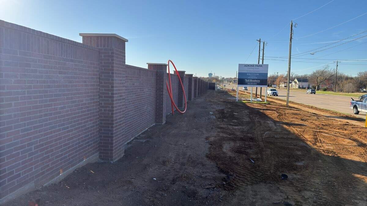 Work is underway on the Adkins Park development in Hurst. Toll Brothers took over the project from Our Country Homes.