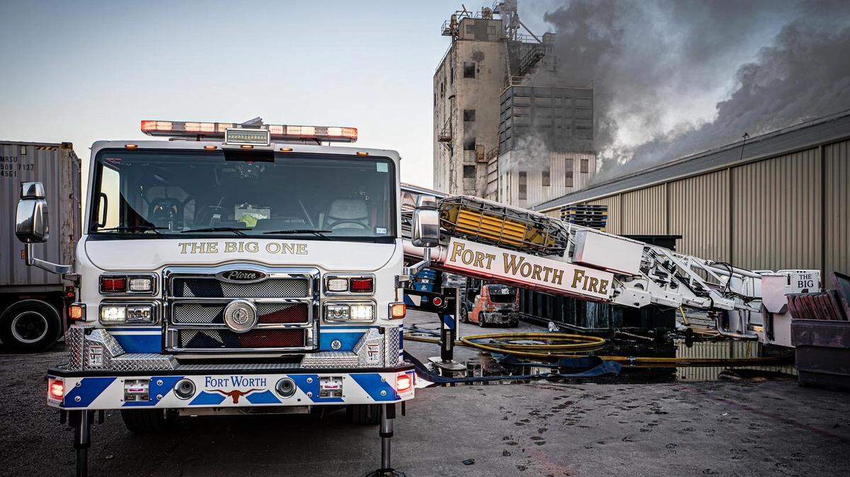 Firefighters battled a two-alarm blaze at a north Fort Worth warehouse on Terminal Road early Friday, Feb. 6.