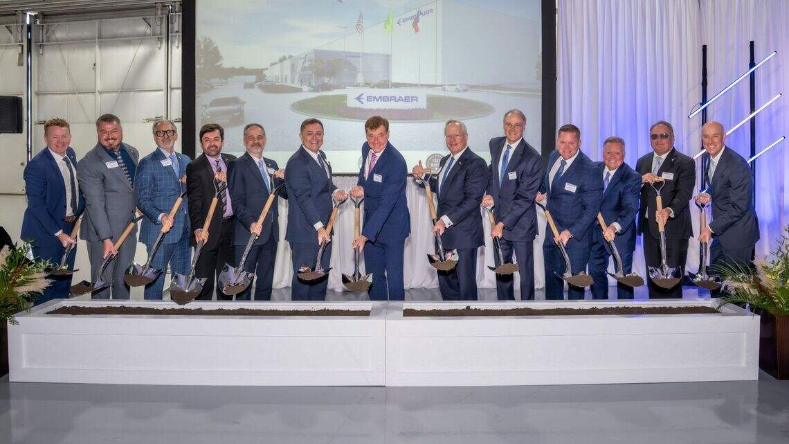 Aircraft maker Embraer breaks ground on Fort Worth hangar, promises 250 jobs