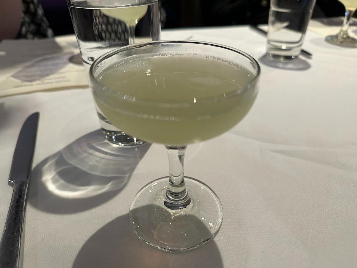 A Last Word cocktail, made with Shiner Craft Gin by the staff at Waters Restaurant in Fort Worth.