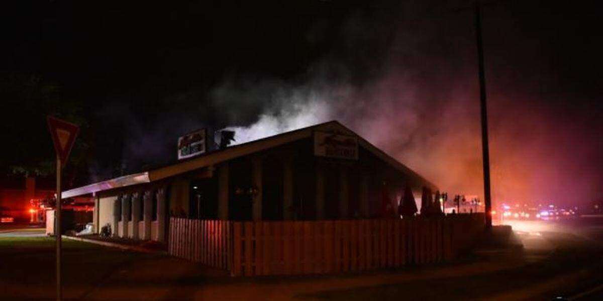 One person was found dead and a firefighter was treated for injuries early Saturday during a fire that badly damaged Napoli's Italian Cafe in Euless