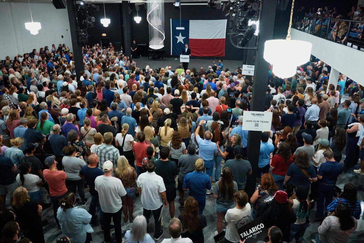 State Rep. James Talarico, an Austin Democrat, was in Fort Worth on Oct. 8 for a campaign rally. He is running for the U.S. Senate.