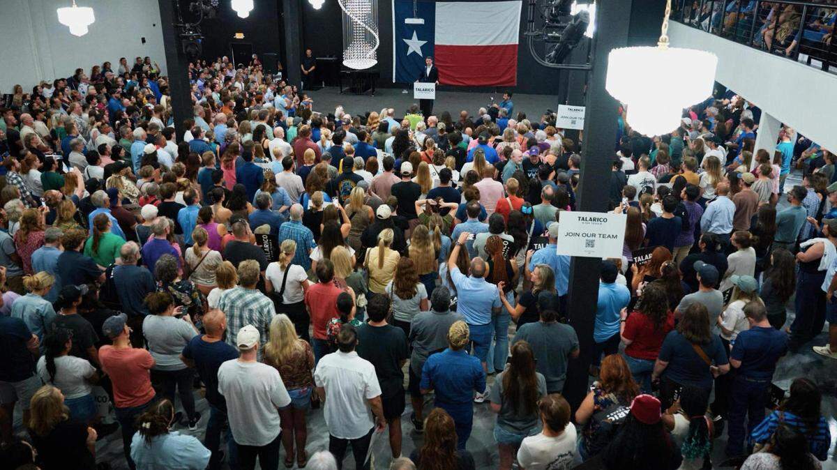 State Rep. James Talarico, an Austin Democrat, was in Fort Worth on Oct. 8 for a campaign rally. He is running for the U.S. Senate.