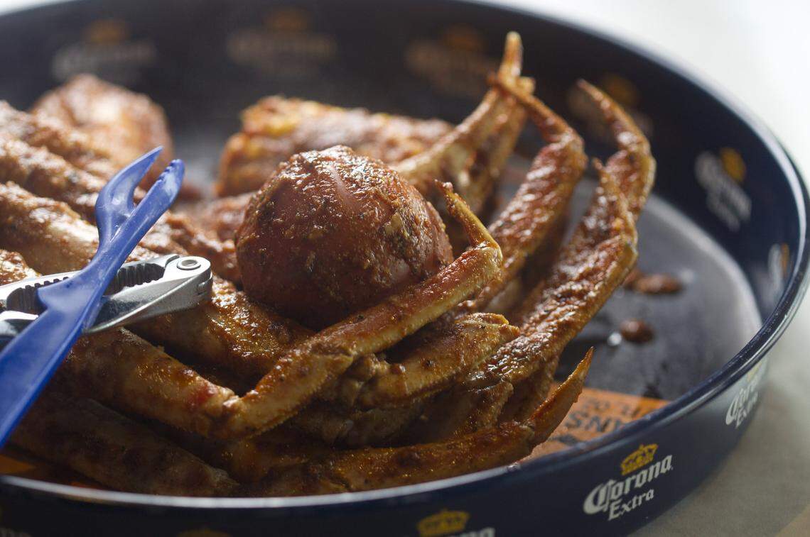 Bairdi Crab Boil at Shell Shack in Arlington on Thursday, June 2, 2016.