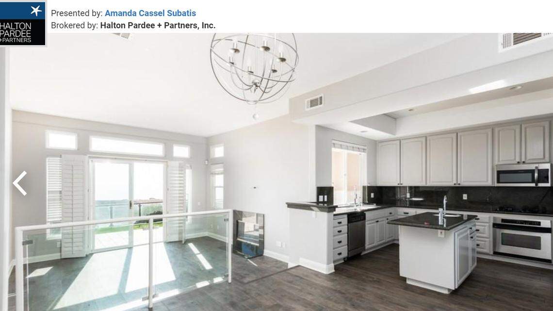 Living room, kitchen area