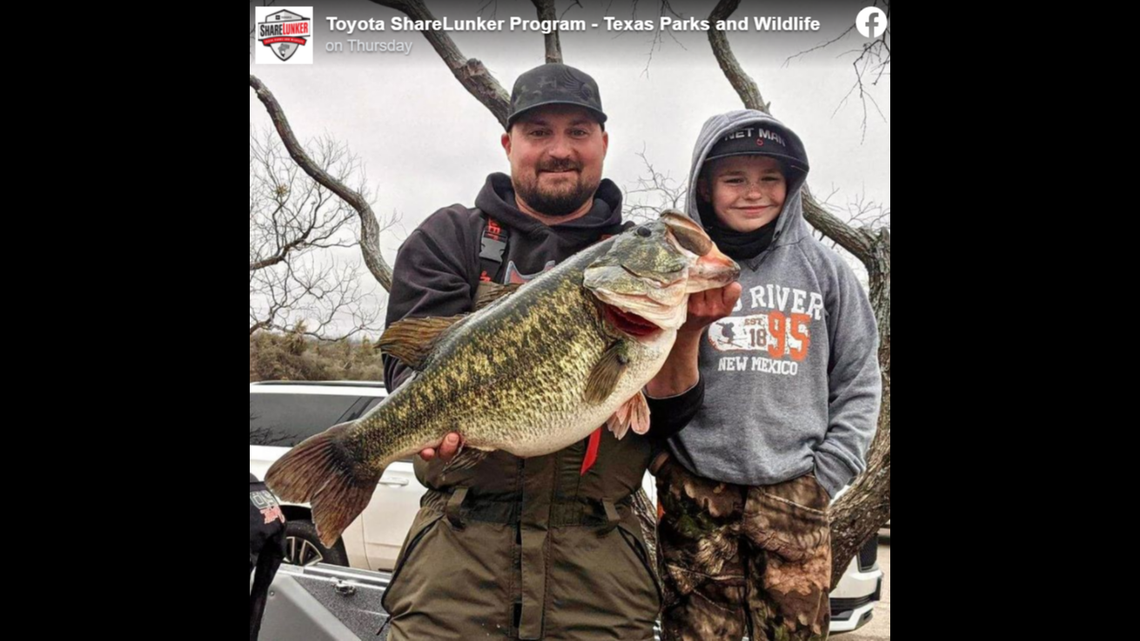 An angler caught a record-breaking largemouth bass at lake O.H. Ivie, in Texas, state wildlife officials said.