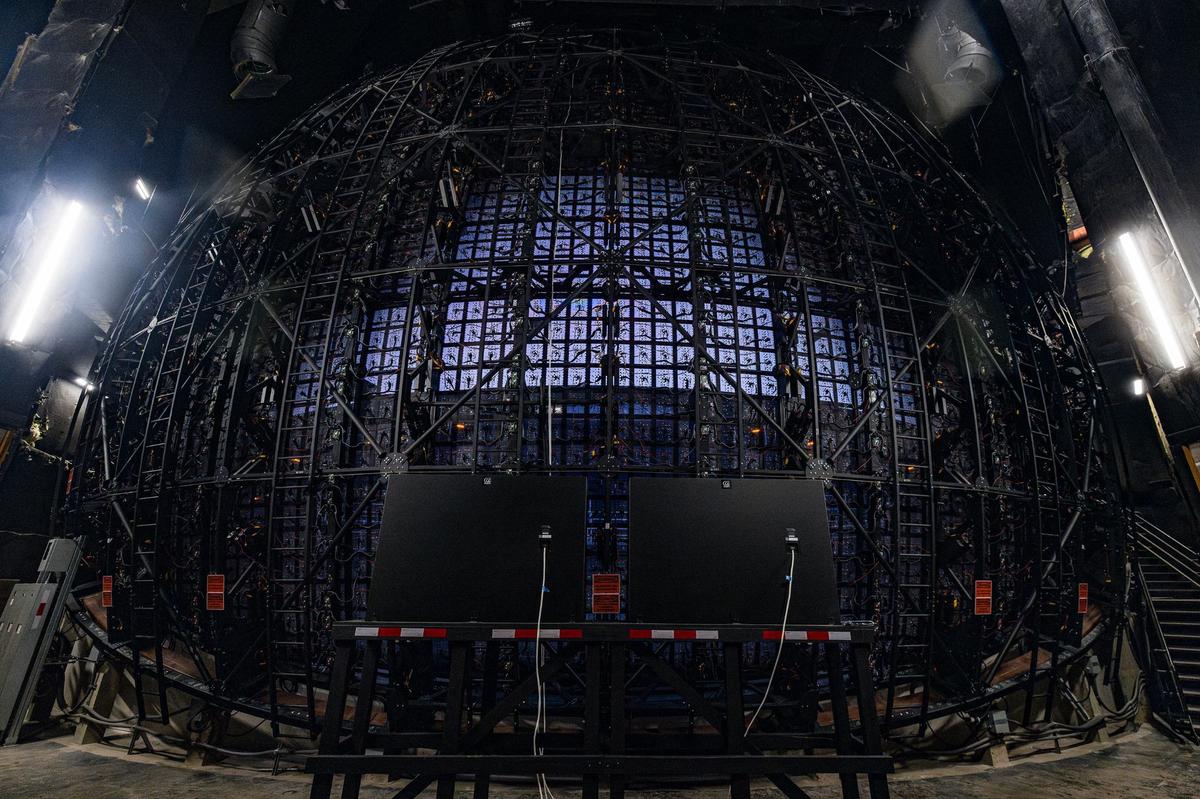 Behind the nearly 12,000 individual screens making up the newly remodeled Jane & John Justin Foundation Omni Theater at the Fort Worth Museum of Science and History. With an 8K LED display, the new Omni Theater is the world’s largest LED dome display ever installed in a museum and is expected to be open at some point in November 2024.