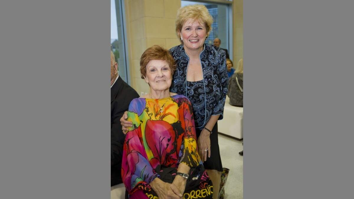 Persis Forster, left, and Persis Ann Forster during the Theatre Arlington 40th anniversary celebration in 2012.
