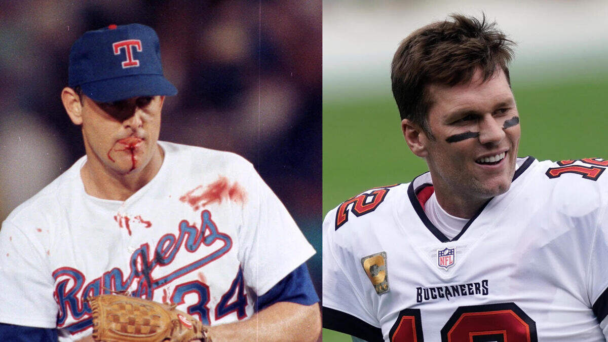 At age 43, in 1990, Texas Rangers pitcher Nolan Ryan stayed in the game after taking a ball to the face off the bat of Bo Jackson. Ryan led the American League in strikeouts. At the age of 43, Tom Brady has led the Tampa Bay Buccaneers to the Super Bowl.