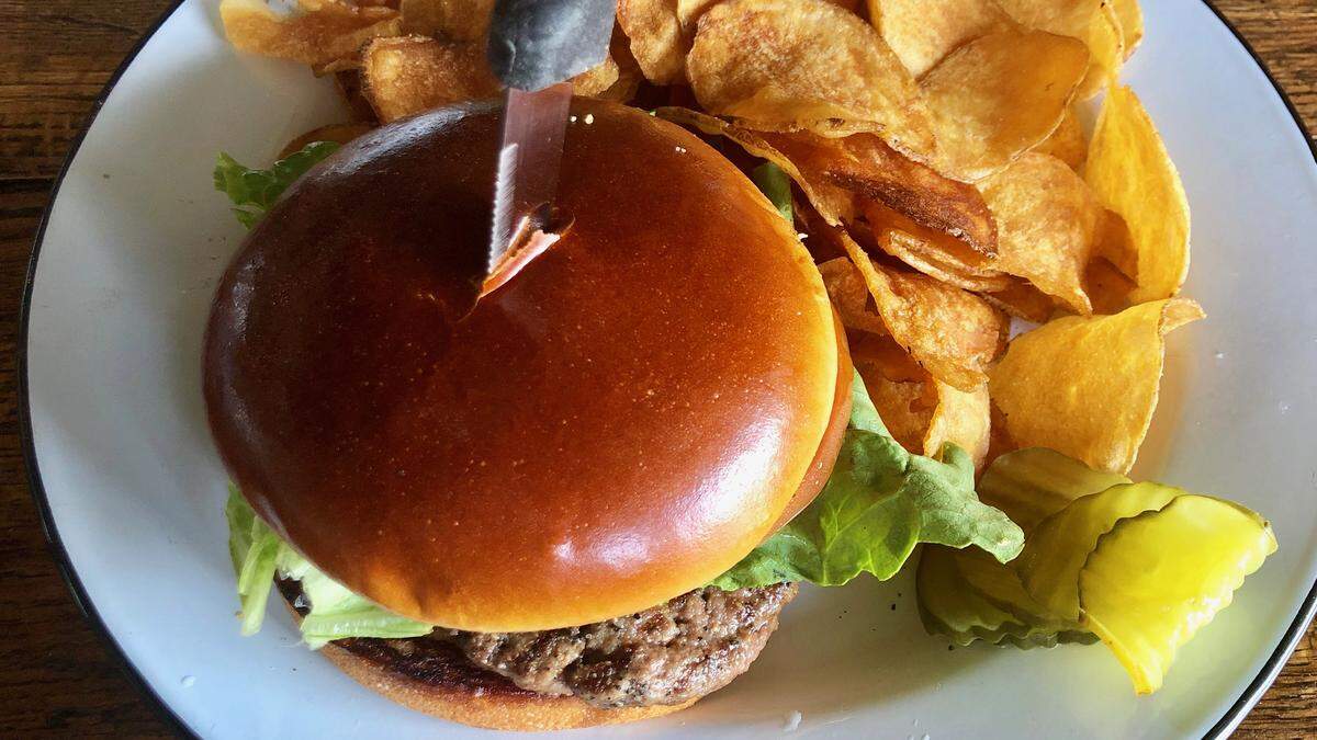 A double burger at Drake’s Yoke in Willow Park.