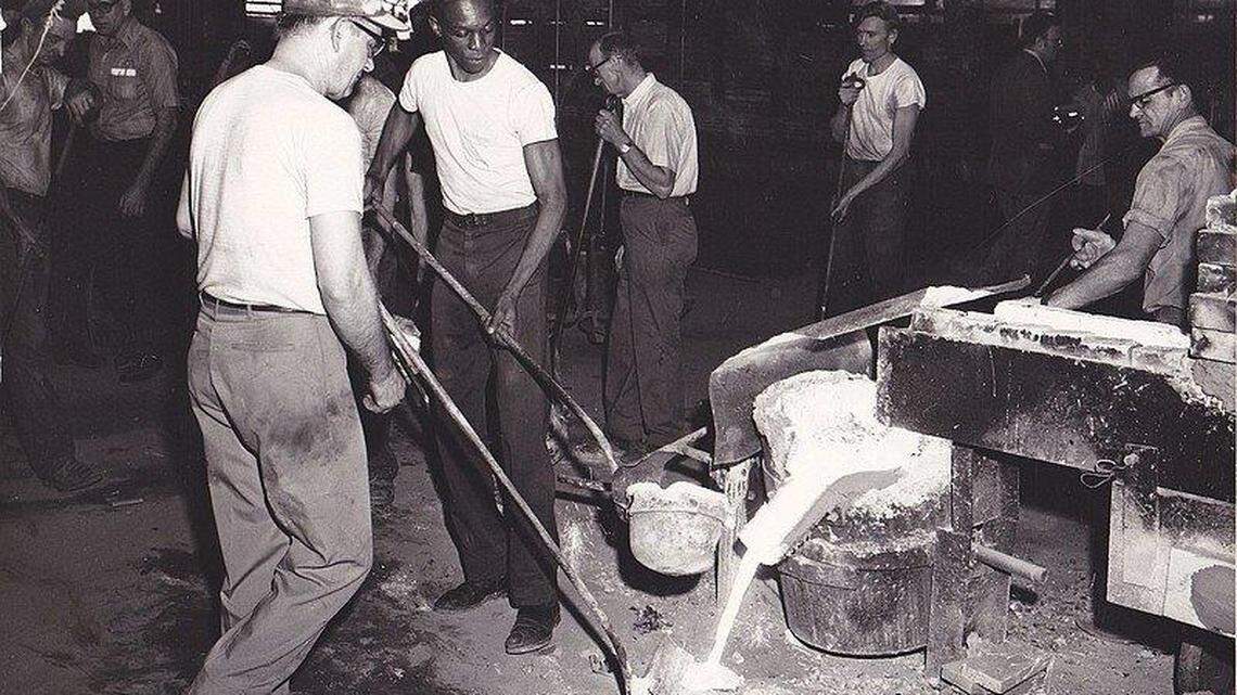 Though not taken in Fort Worth’s Stove Foundry, this historical photo shows operations similar to those that would have occurred in the Stove Foundry.