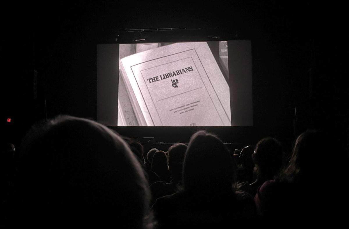 “The Librarians” culled a nearly sold-out crowd to the Texas Theatre on Oct. 14. The audience was filled with activists and librarians donned in anti-book banning garb.