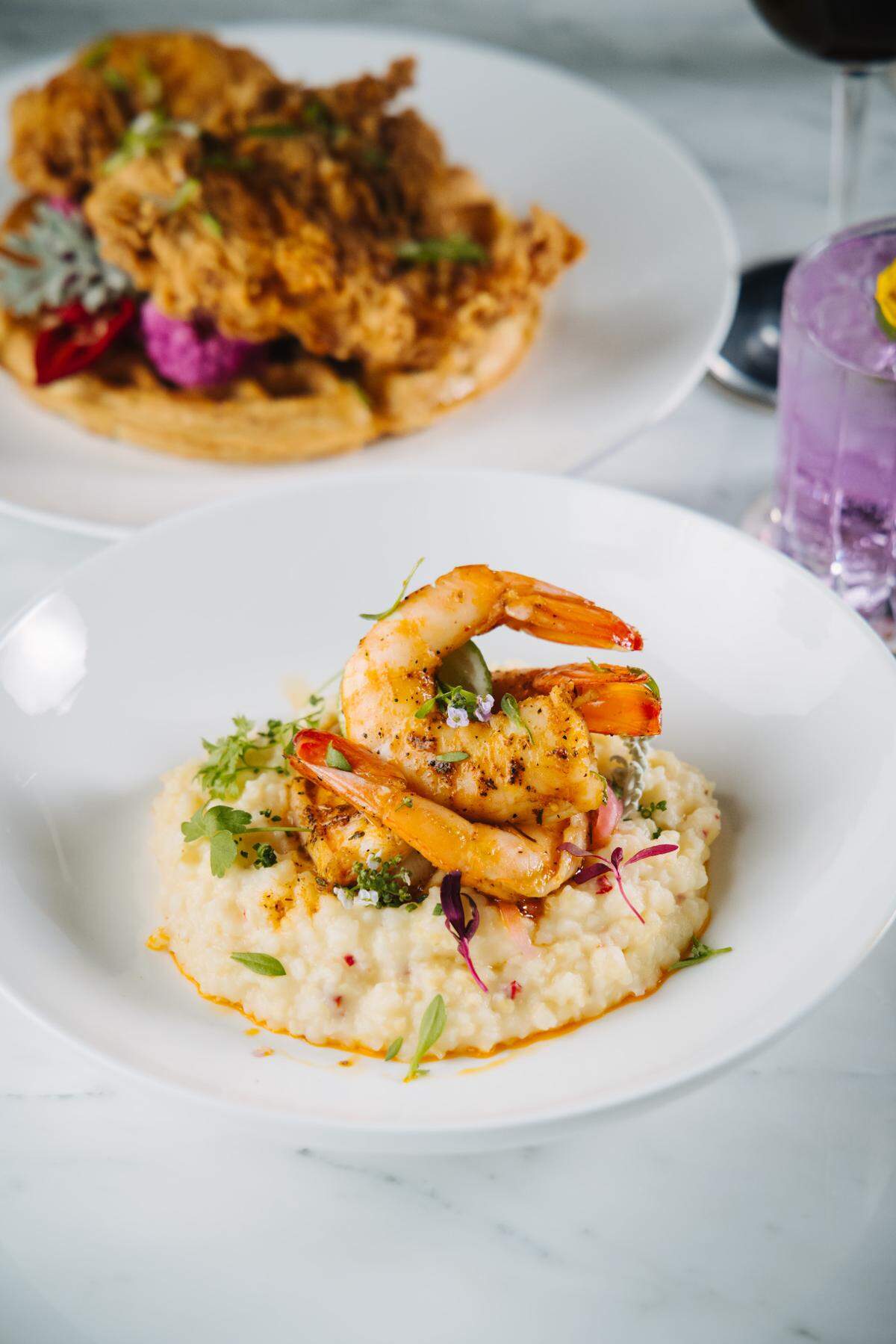 Shrimp and grits at Wicked Butcher in the Sinclair Hotel.