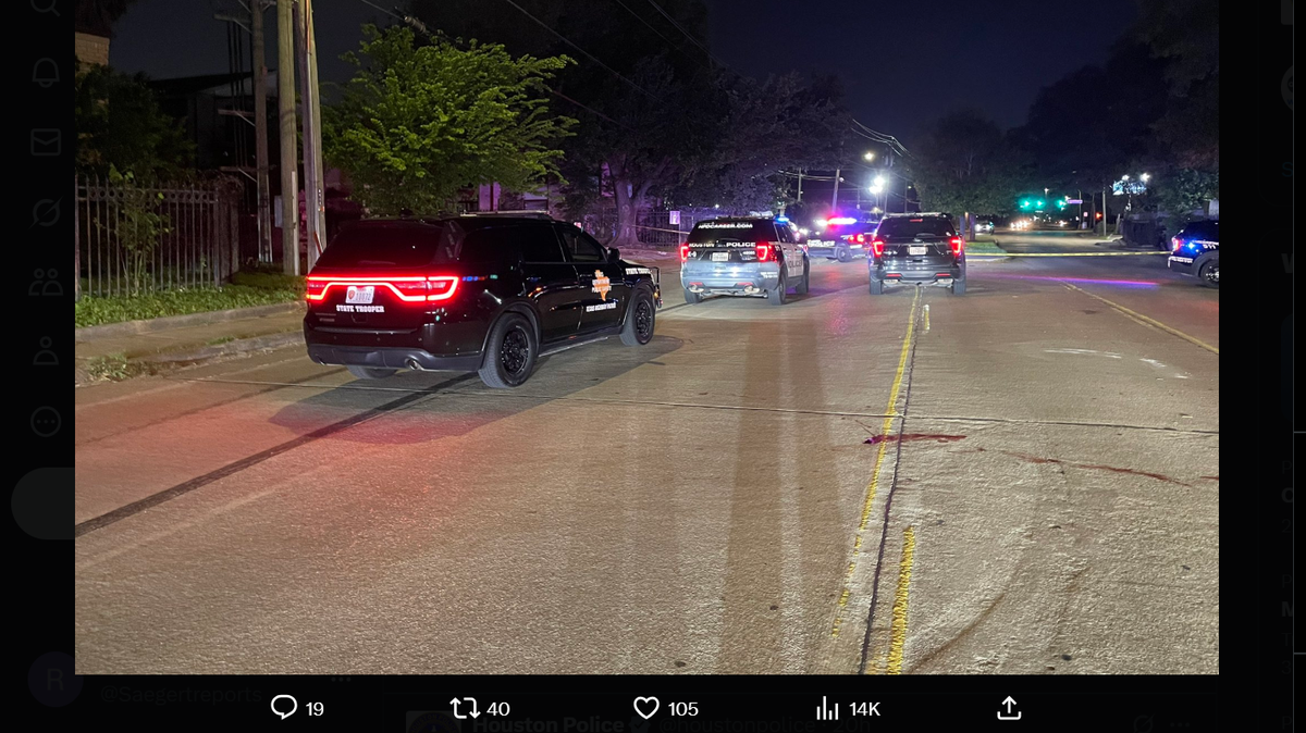 Houston police responded to a gun, bat and bow-and-arrow fight on April 8.