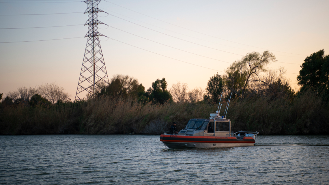 Eight migrant children were rescued a raft in the Rio Grande on April 23 and taken to the shore, the Coast Guard said. 