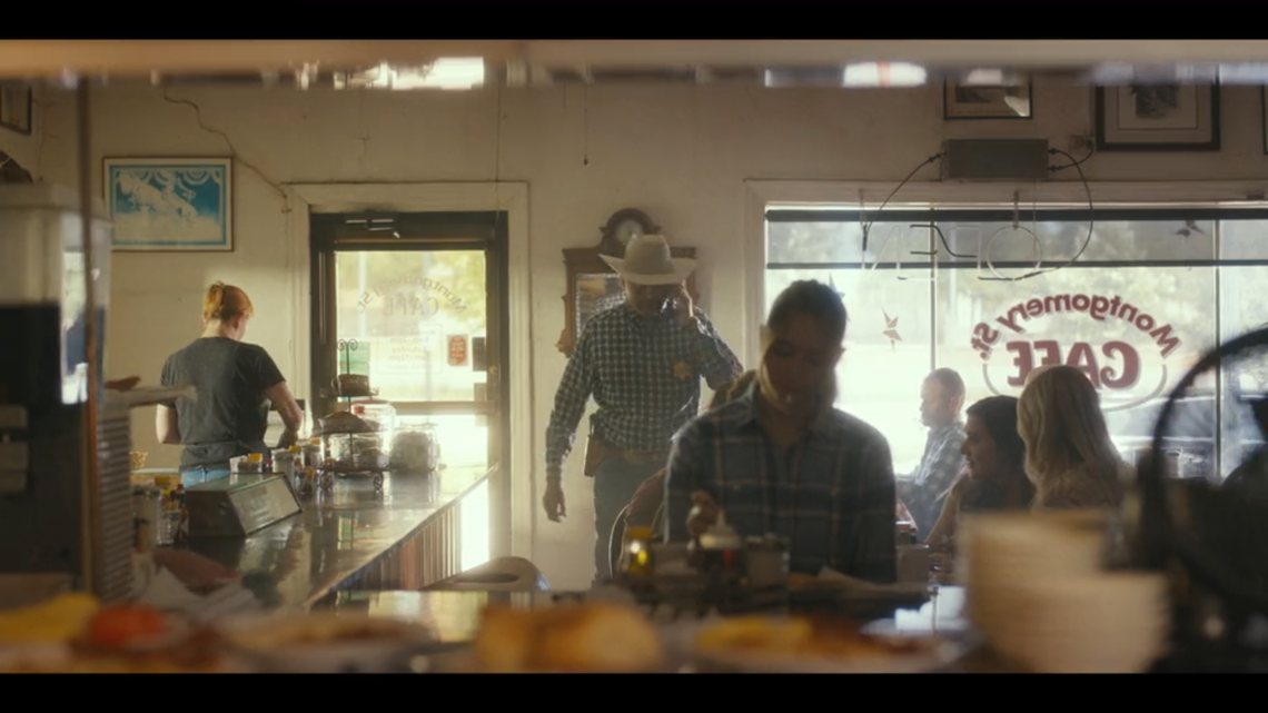Montgomery Street Cafe appears in “Landman” season 2, episode 10.