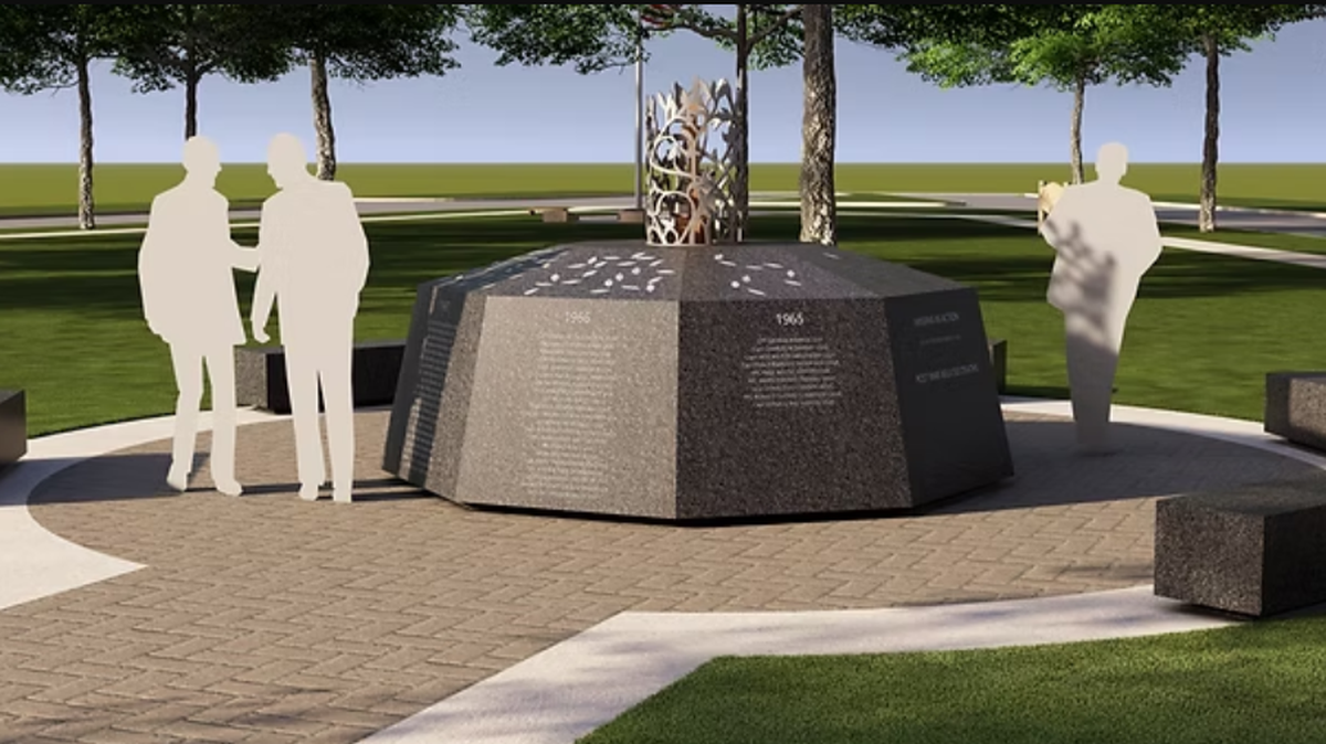 A rendering of the of the proposed Tarrant County Vietnam Memorial. Fort Worth city council voted to contribute $200,000 to the project