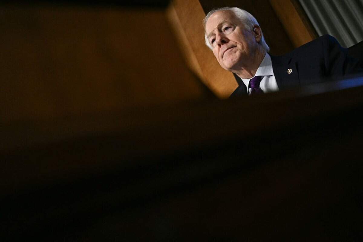 US Senator John Cornyn, Republican from Texas, listens as Secretary of State Marco Rubio testifies during a Senate Foreign Relations Committee hearing conerning the fiscal year 2027 budget for the State Department, on Capitol Hill in Washington, DC, on June 2, 2026. Rubio is testifying publicly before Congress for the first time since the war in Iran began. (Photo by Brendan SMIALOWSKI / AFP via Getty Images)
