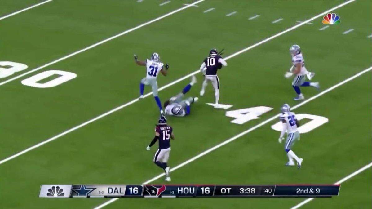 In the Houston Texans’ overtime win over the Dallas Cowboys, wide receiver DeAndre Hopkins laid a vicious spin move on a number of Cowboys defenders that has since gone viral.