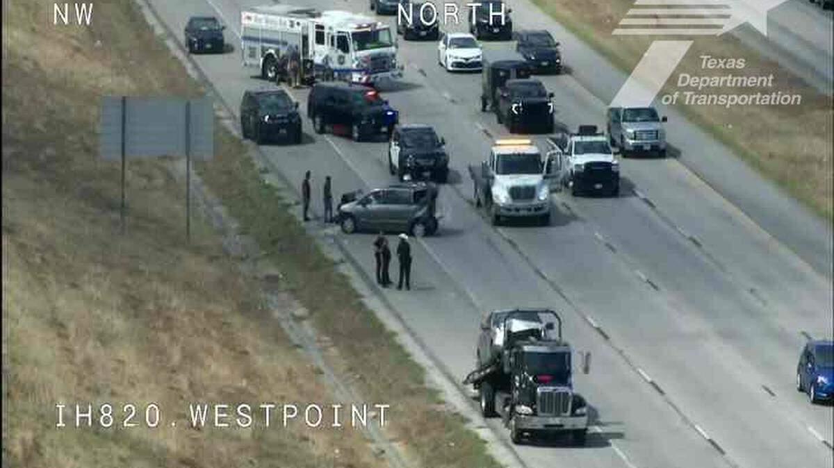 Eight people were injured Tuesday in a wreck on west Loop 820, according to Fort Worth police.
