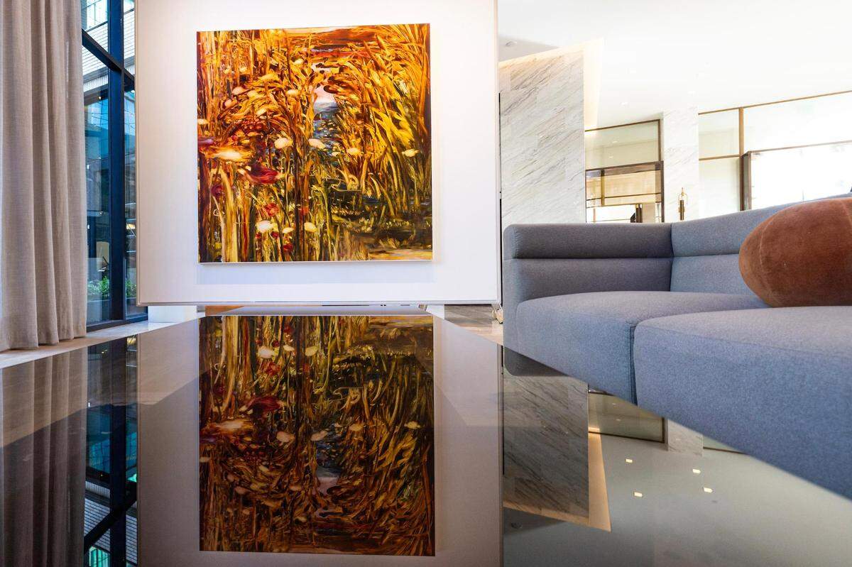 An art installation located in the lobby of The Crescent Fort Worth Hotel on Thursday, Nov. 2, 2023.