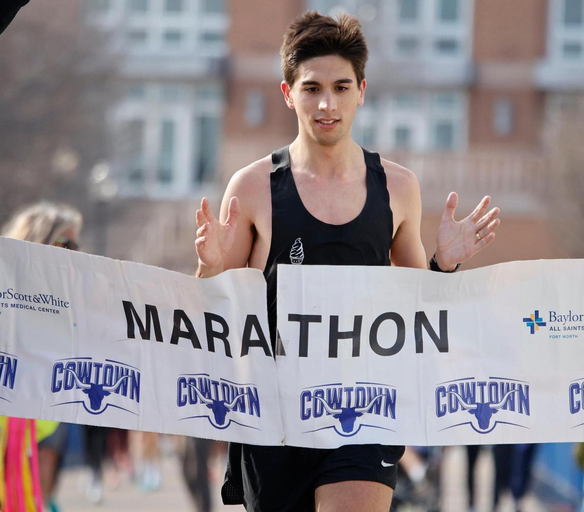 Kirk Jarrett won the 2025 Cowtown Marathon with a time of 02:25:58 at the Will Rogers Memorial Center in Fort Worth, Texas, Sunday, Feb. 23, 2025.