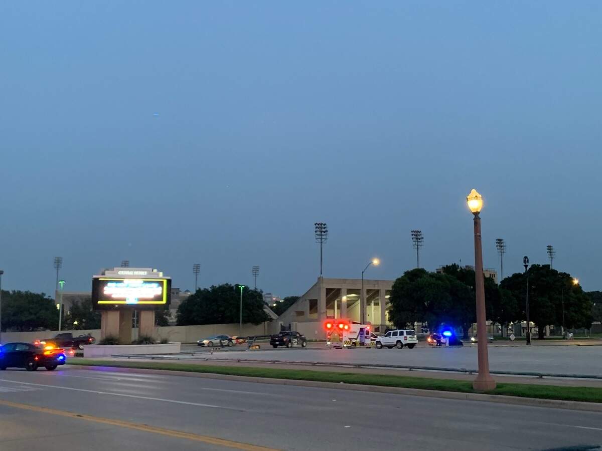 A stoplight was knocked down in a possible DWI crash at the intersection of University Drive and West Lancaster Avenue on Monday night, May 6, 2024.