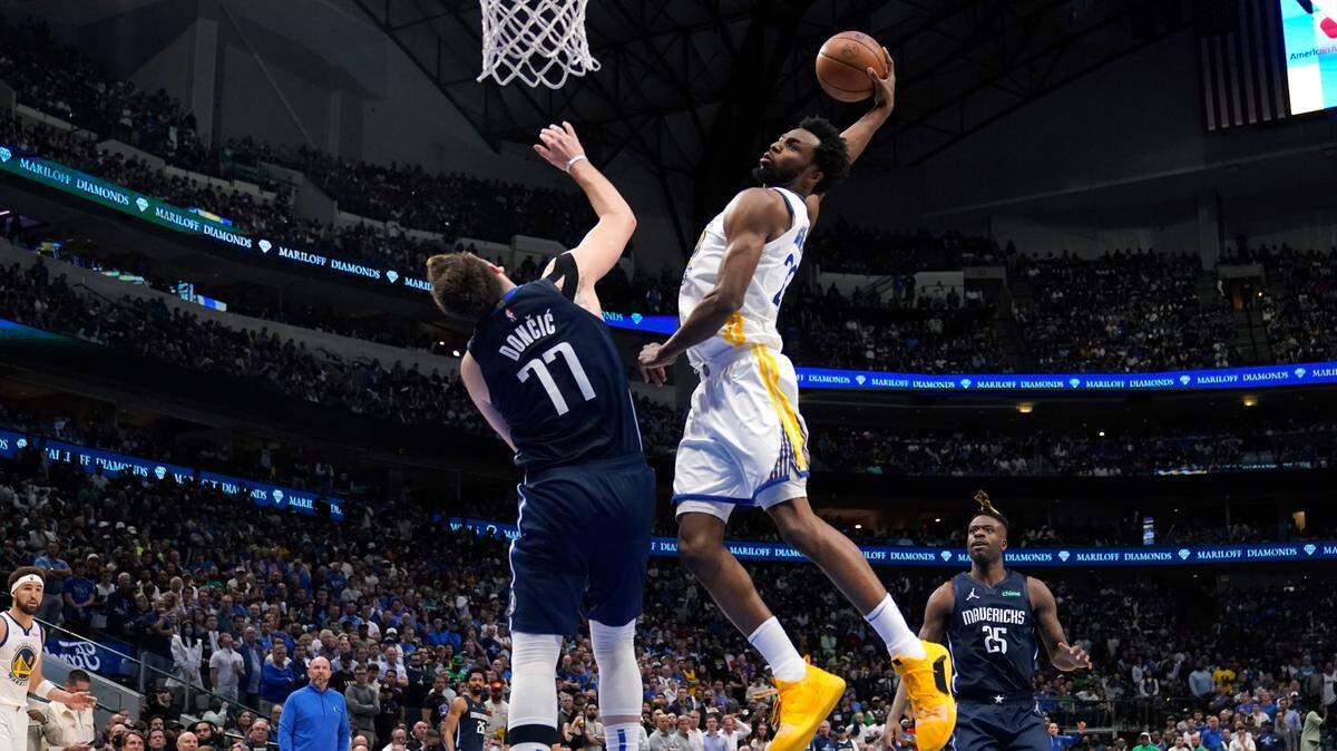 Andrew Wiggins and the Golden State Warriors have dunked all over the Dallas Mavericks in their Western Conference Finals playoff series. The Warriors lead the series, 3-0.