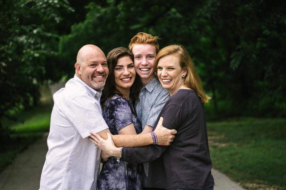 Wade Sanders, his daughter Dallas, his son Lawson and his wife, Anne.