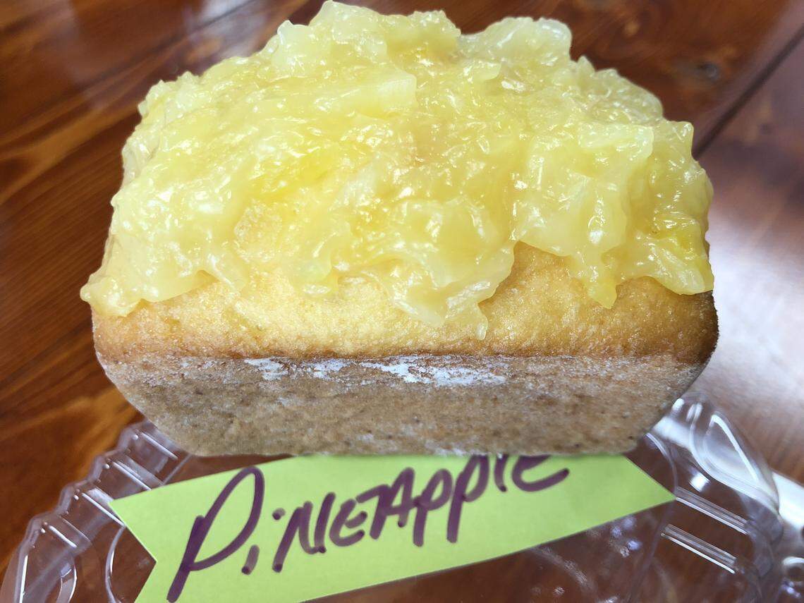 Pineapple (right-side-up) cake at Smoke'N Ash BBQ in Arlington.