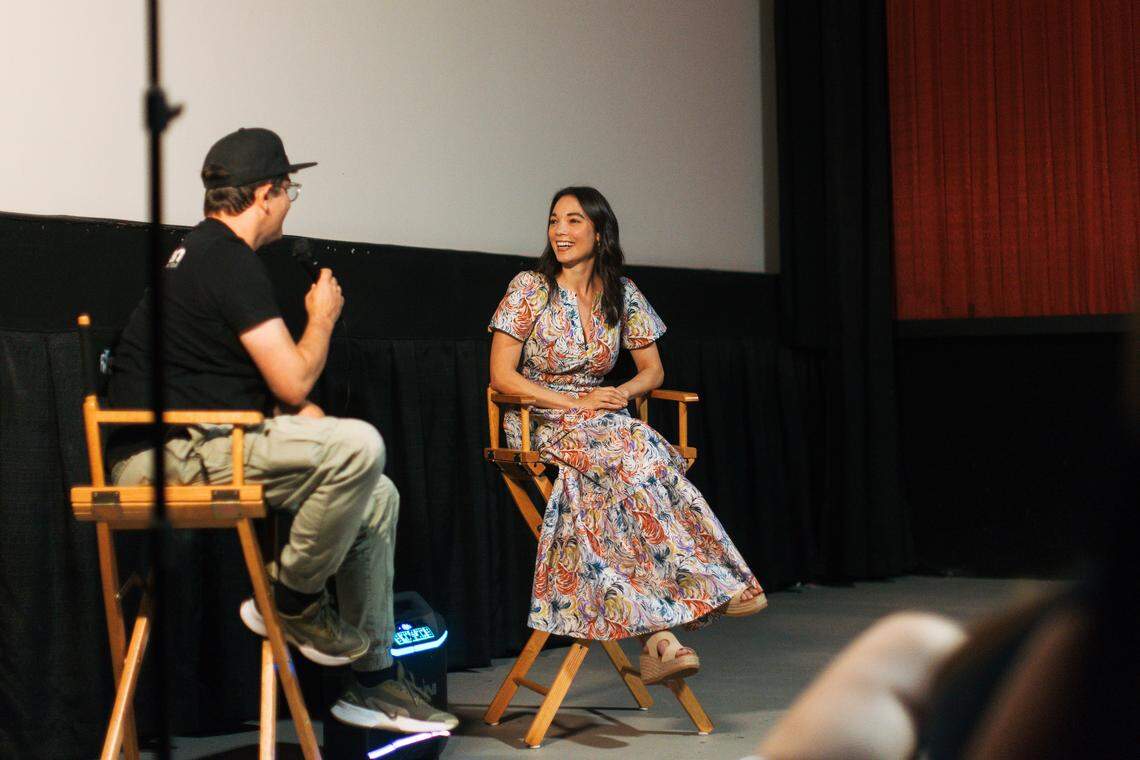 Filmmaker Brandon Oldenburg and “They Call Me the Tattoo Witch” director Lindsay Nyman at a Q&A for the film at Texas Movie Bistro in Lake Worth on Monday, June 30, 2025.