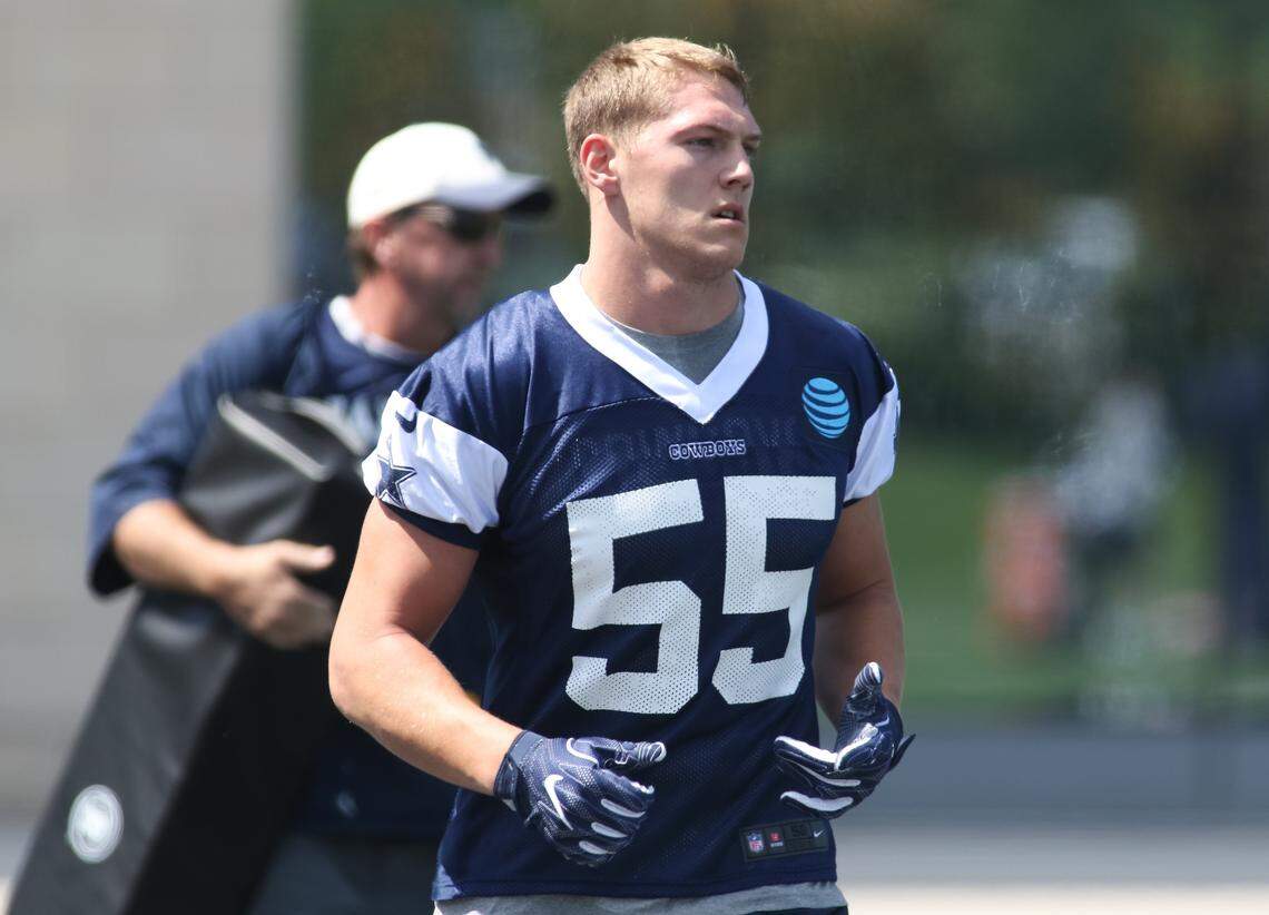 Rookie linebacker Leighton Vander Esch, the Cowboys' first pick in last month's draft, joined other rookies Friday on the first day of rookie minicamp at The Star in Frisco.