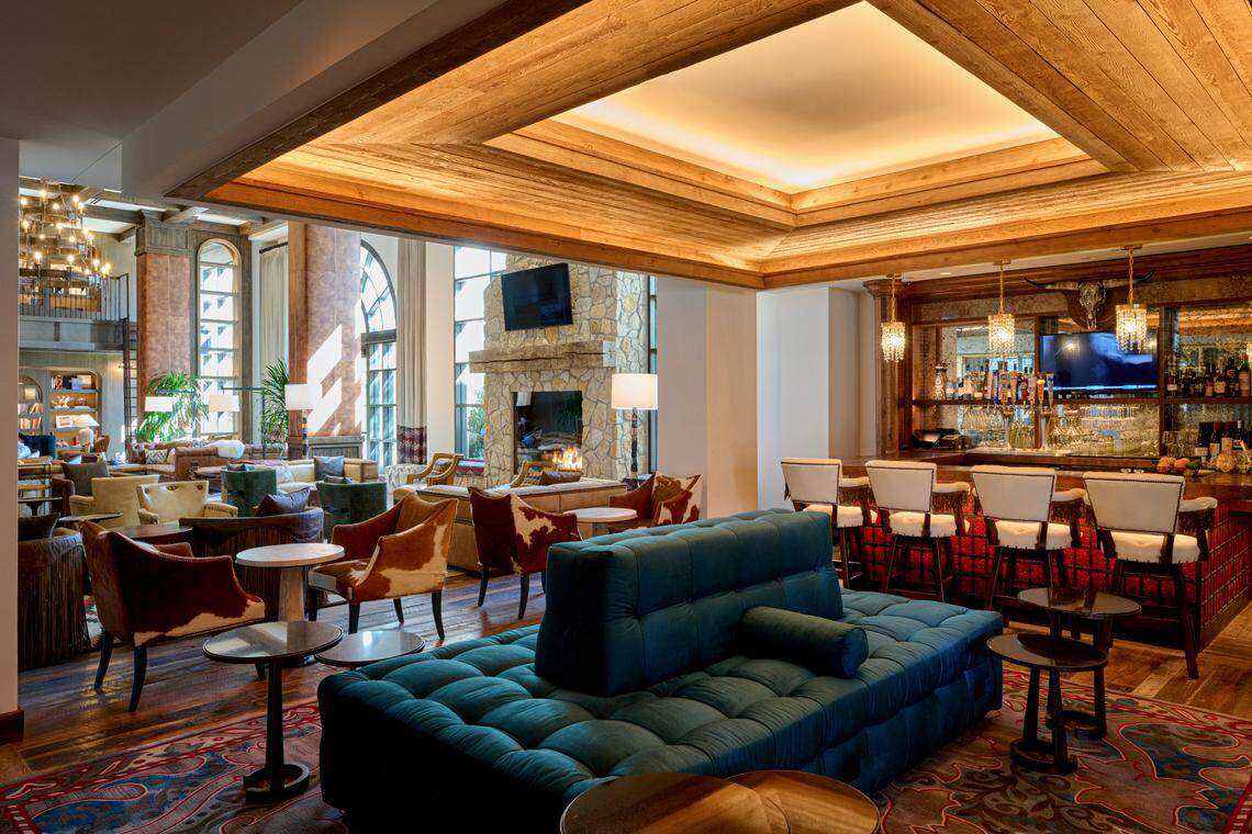 A snapshot of Hotel Drover’s lobby bar, the No. 1 favorite hotel in all of Dallas-Fort Worth.