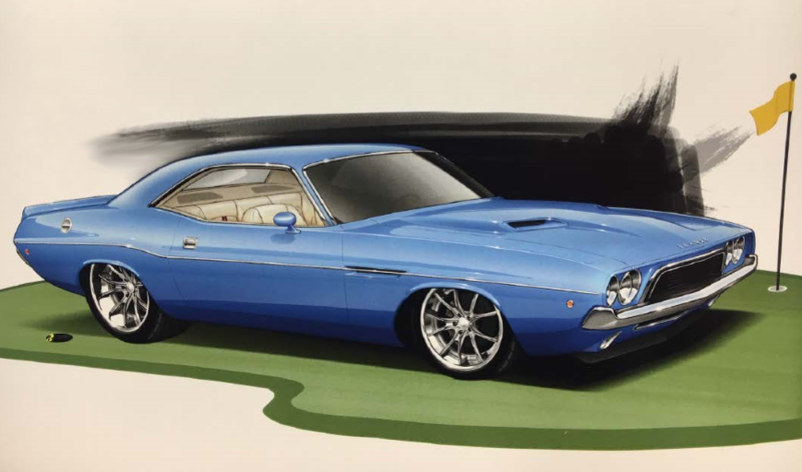 The inaugural Charles Scwhab Challenge winner will receive a restored 1973 Dodge Challenger.