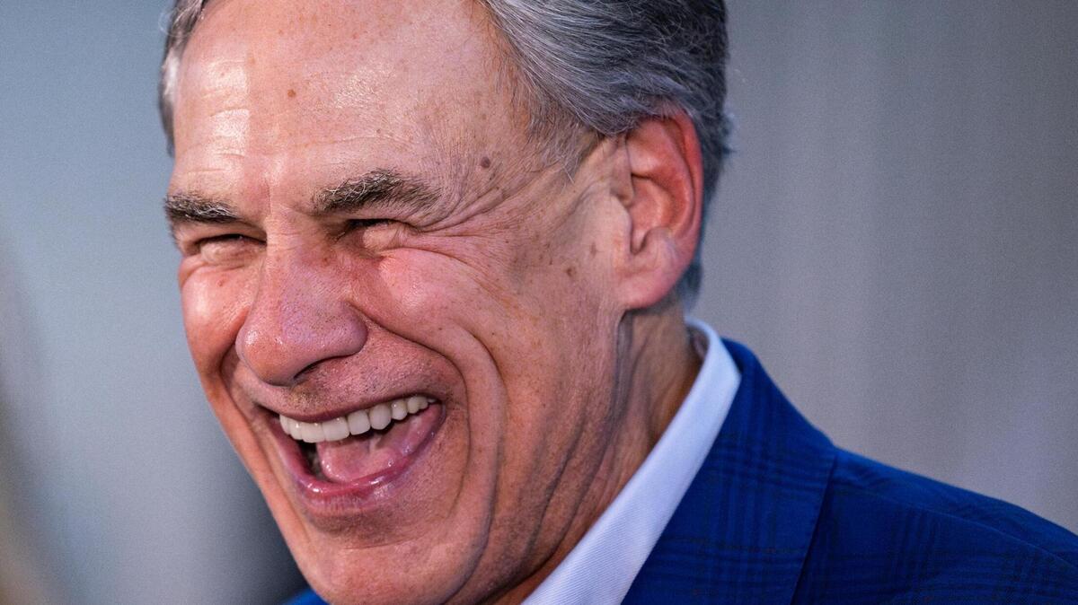 Texas Governor Greg Abbott greets event attendees for his Parent Empowerment Night event where he advocated for school choice and vouchers at Temple Christian School in Fort Worth on Thursday, March 6, 2025.