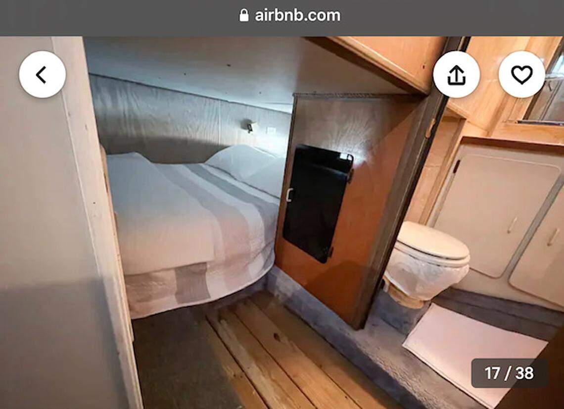 Sleeping area/bathroom