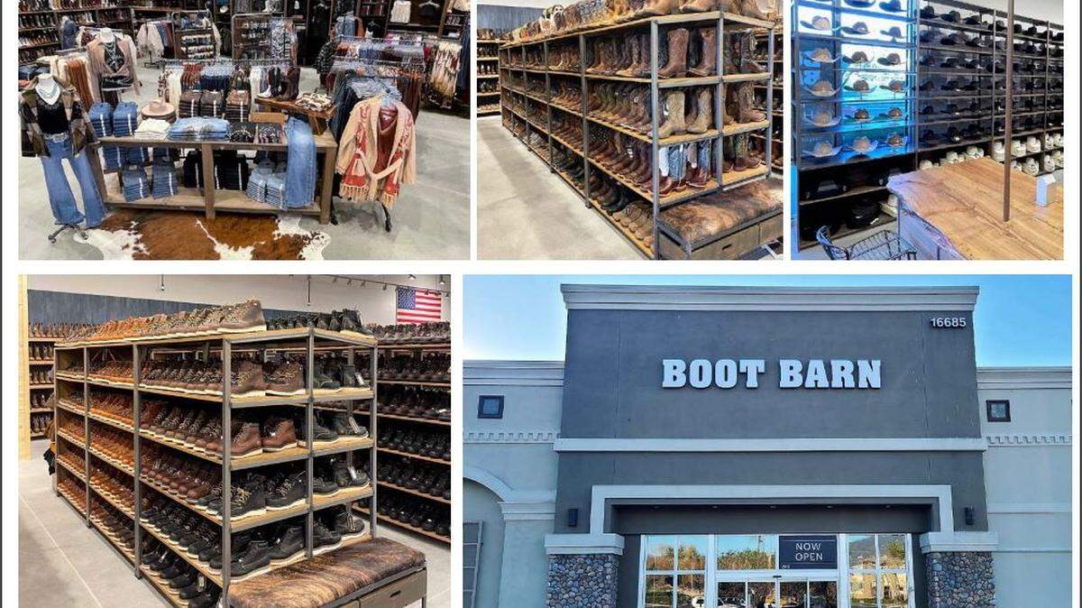 A new Boot Barn store design in its Western region, located in Fontana, Calif.