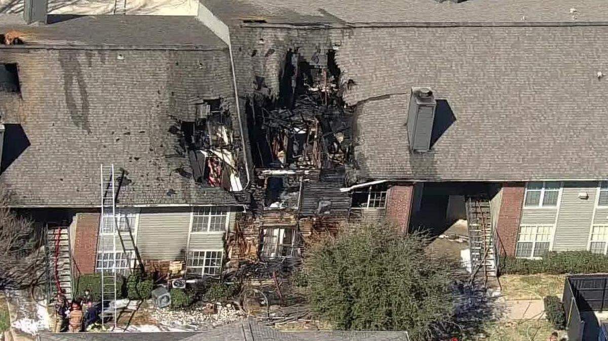 More than 20 residents were displaced after an apartment fire in Arlington on Monday afternoon, Feb. 23, officials said.