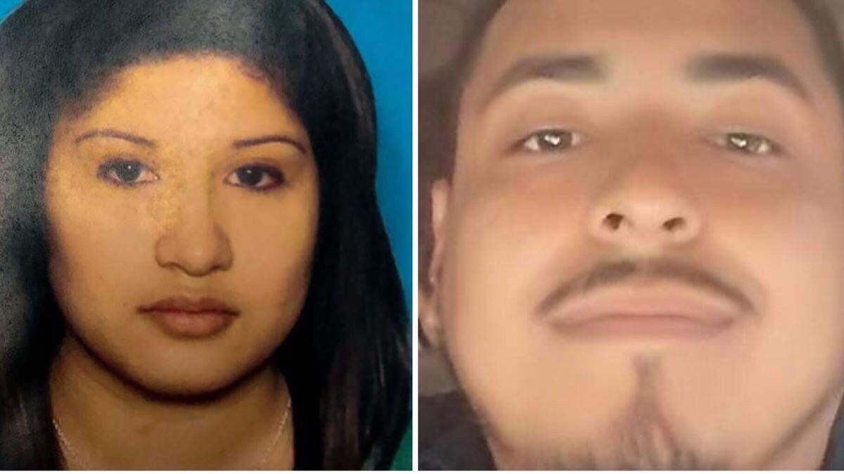 The Carrollton Police Department said Madai Cazares, 23 (pictured left), of Grand Prairie, was kidnapped by her estranged boyfriend Jose Eduardo Reyes (pictured right) on Tuesday (Nov. 21).