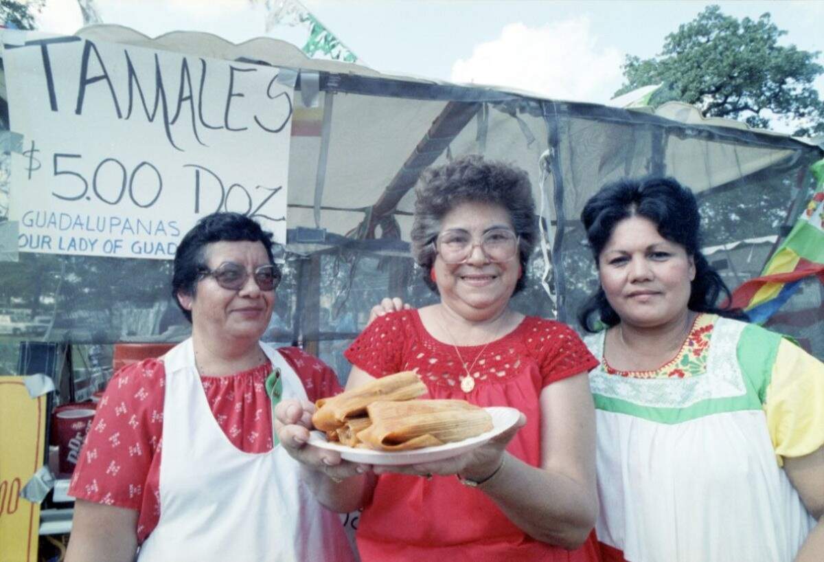 Sept. 13, 1986: Tamales were part of the celebration of Mexican Independence Day fiesta at Marine Park in Fort Worth.