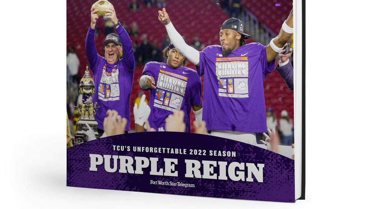 Purple Reign: TCU’s Unforgettable 2022 Season will be available for purchase during TCU’s spring football game on Friday.