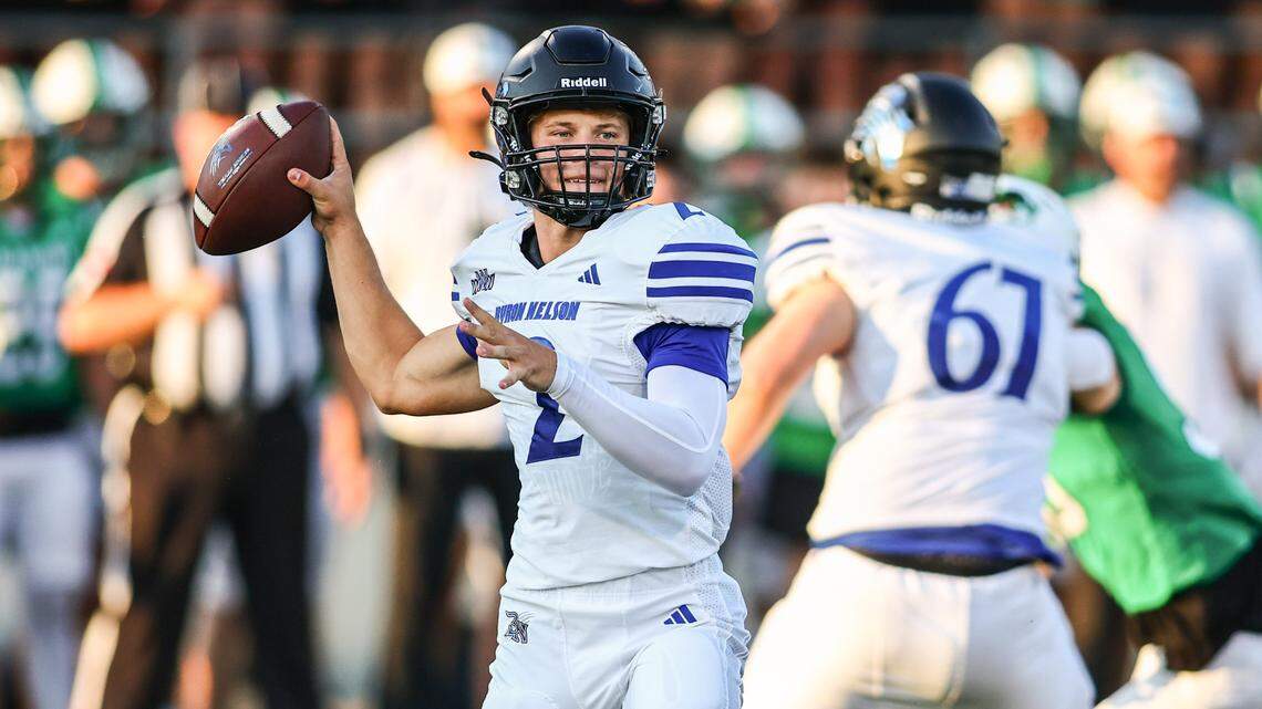Trophy Club Byron Nelson quarterback Grant Bizjack powered the Bobcats to victory against Justin Northwest.
