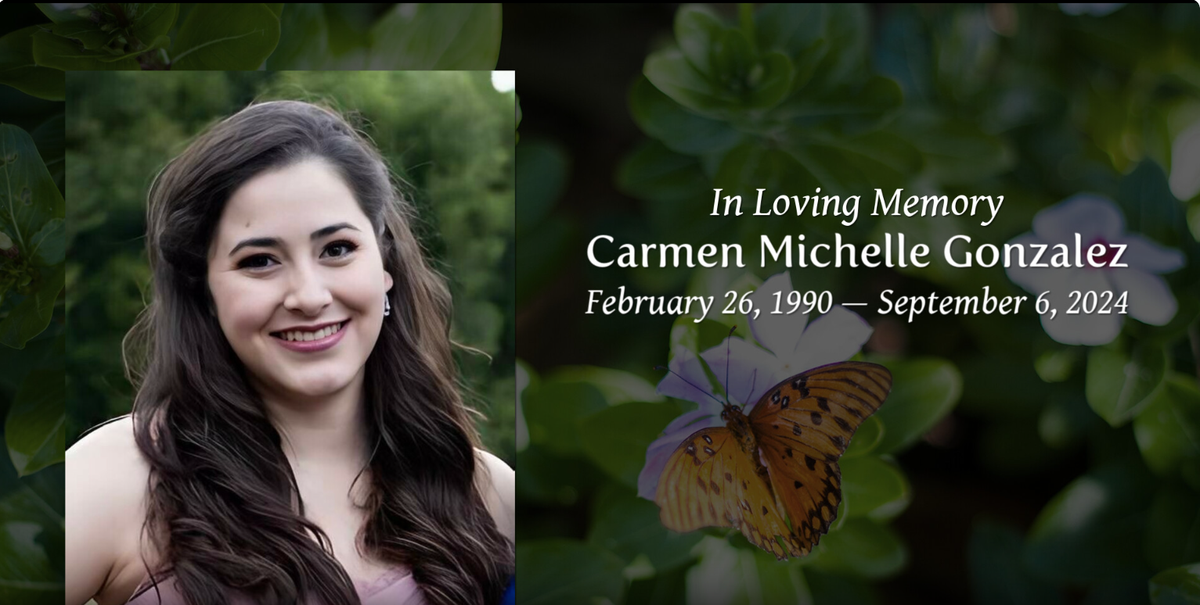 Carmen Michelle Gonzalez Fletcher, a 34-year-old crime scene analyst for the Dallas Police Department, was killed in a car crash in Fort Worth on Sept. 6, 2024.