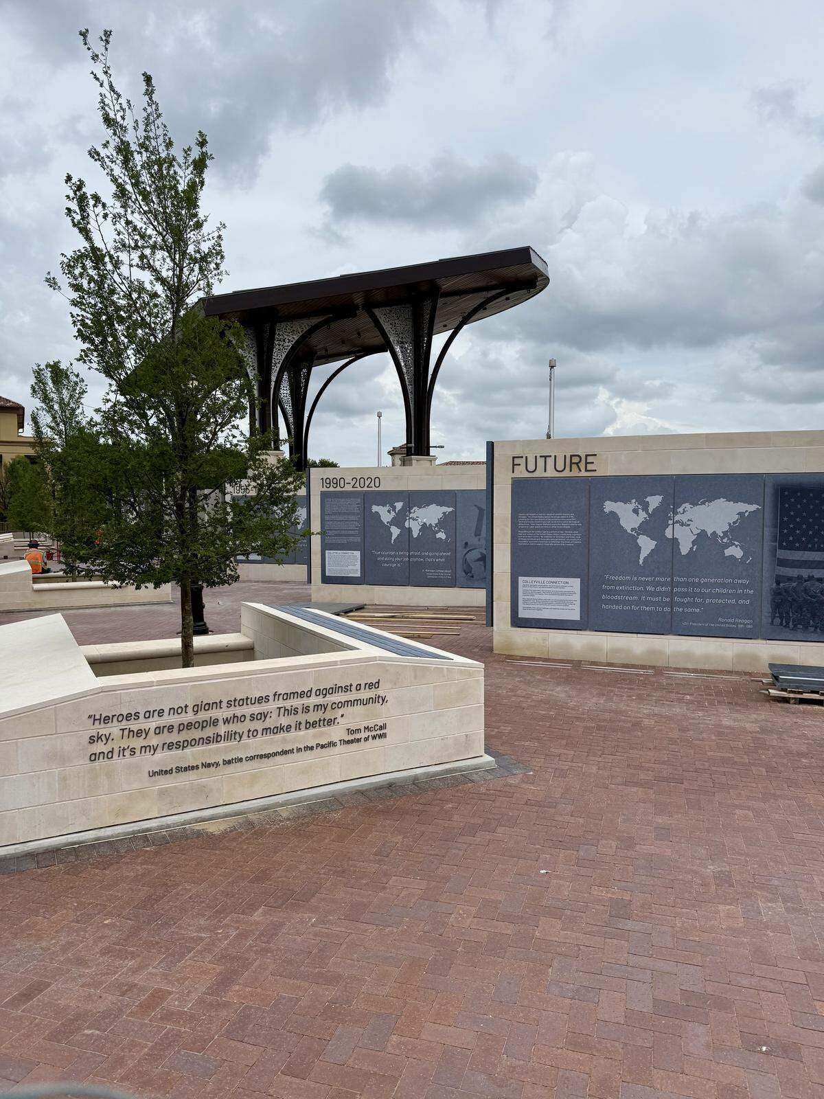 Displays of past conflicts and their connections to Colleyville.