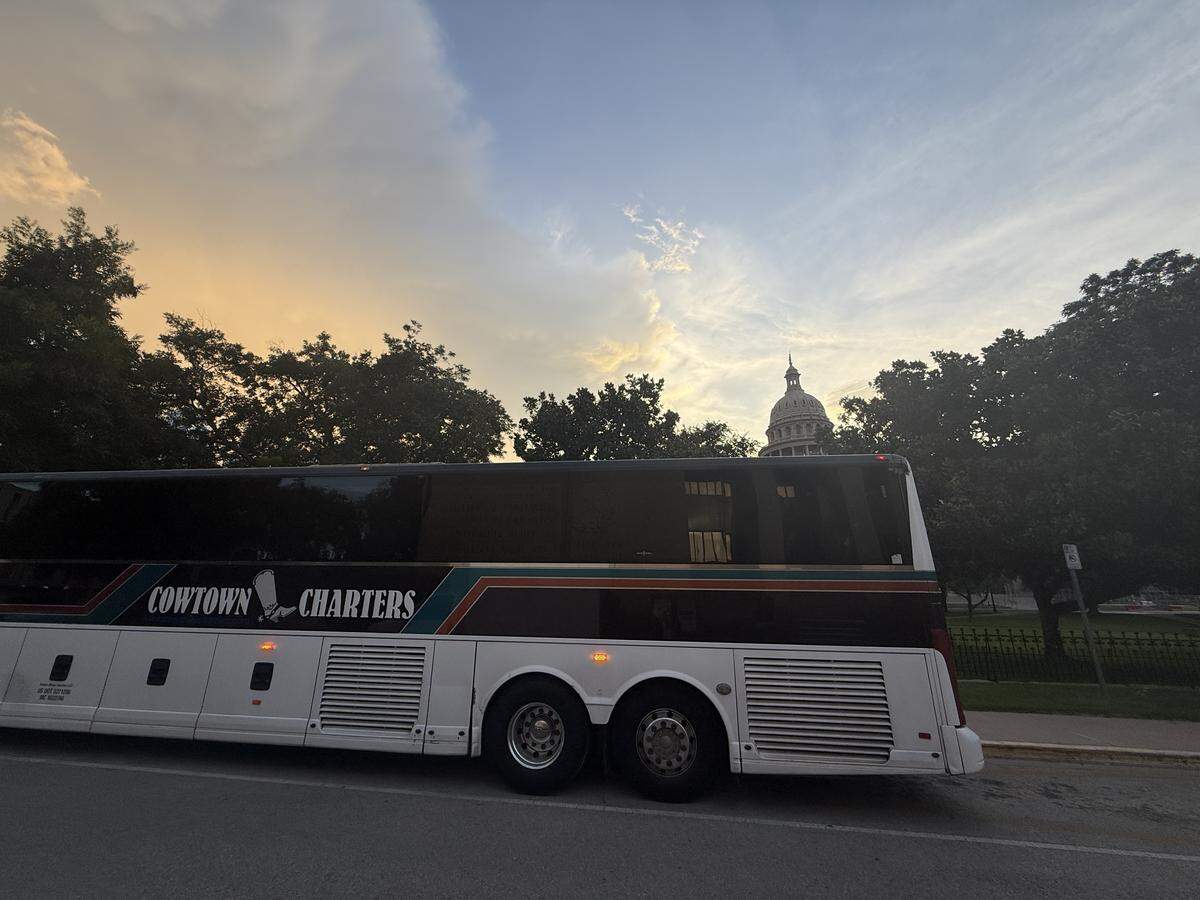 North Texans traveled to Austin by charter bus on Friday for a hearing on a proposed congressional map.