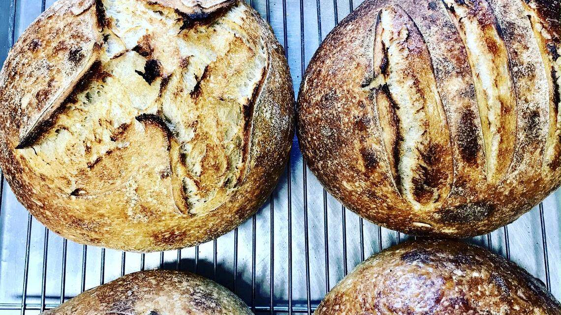 Texas wheat sourdough (Yecora Rojo wheat) from Icon Bread, sold in local farmers’ markets and a feature at 3rd Street Market.